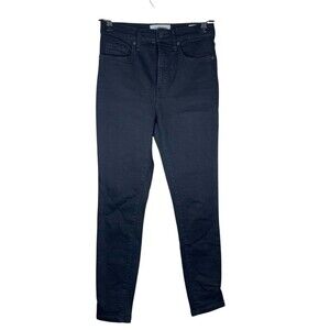 Everlane The‎ High Rise Ankle Skinny Jeans Womens Size 27 Stretch Grunge Black